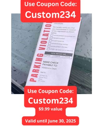 Customizable Fake Parking Ticket & Noise Violation Ticket Printable Templates