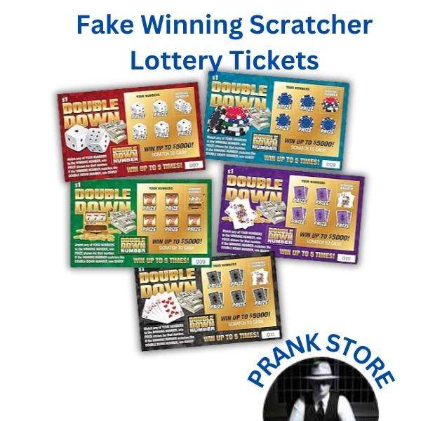 Fake Winning Scratcher Lottery Tickets