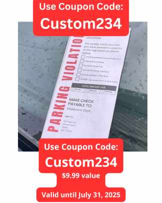 Customizable Fake Parking Ticket & Noise Violation Ticket Printable Templates